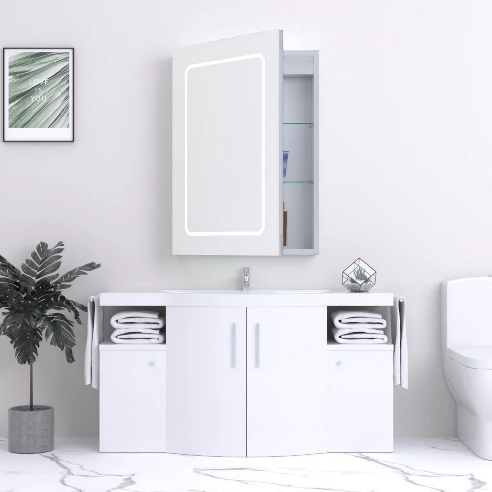 Kartell Fine 500 x 700mm LED Bathroom Mirror Cabinet