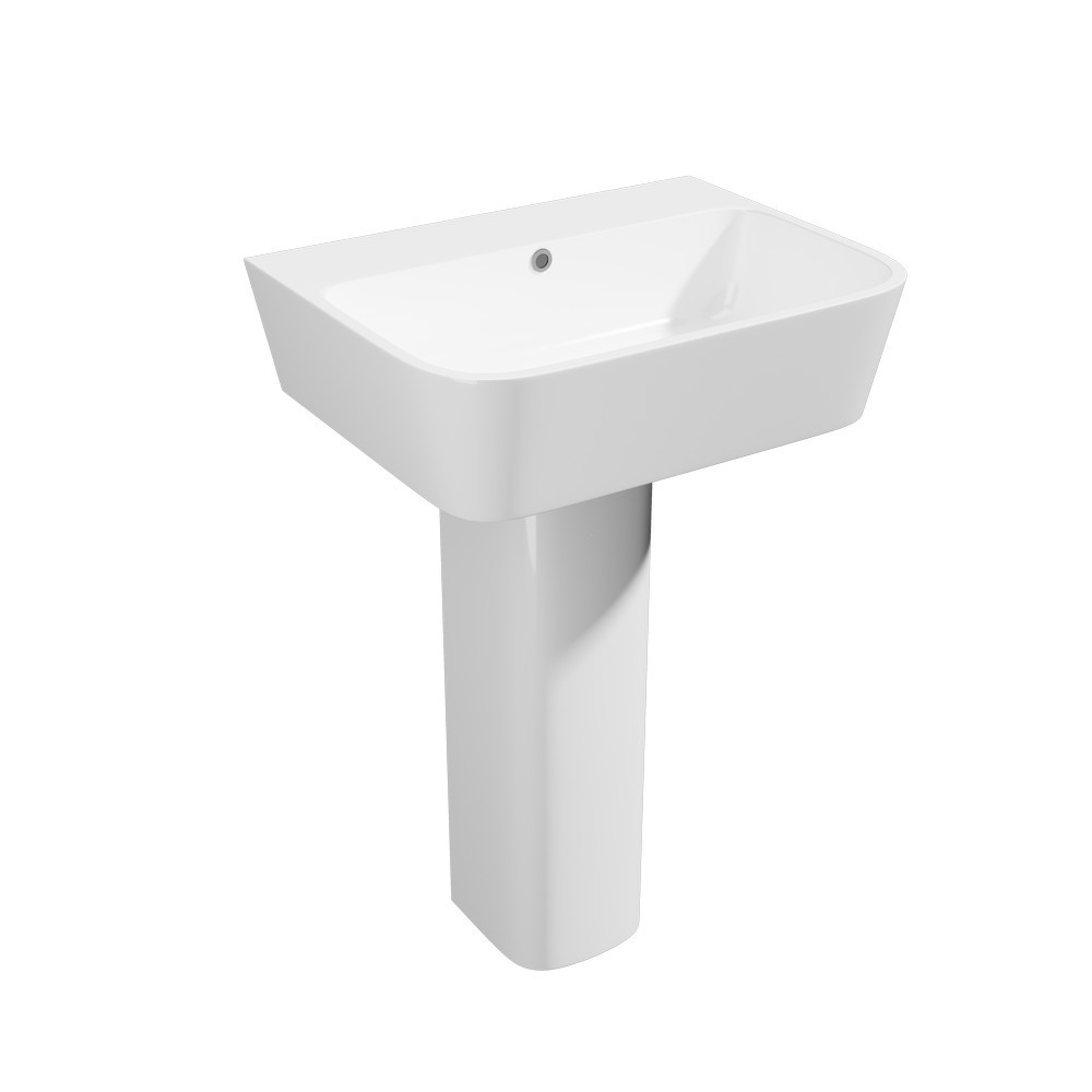 Kartell Genoa Squared 550mm 1TH Basin and Pedestal (1)