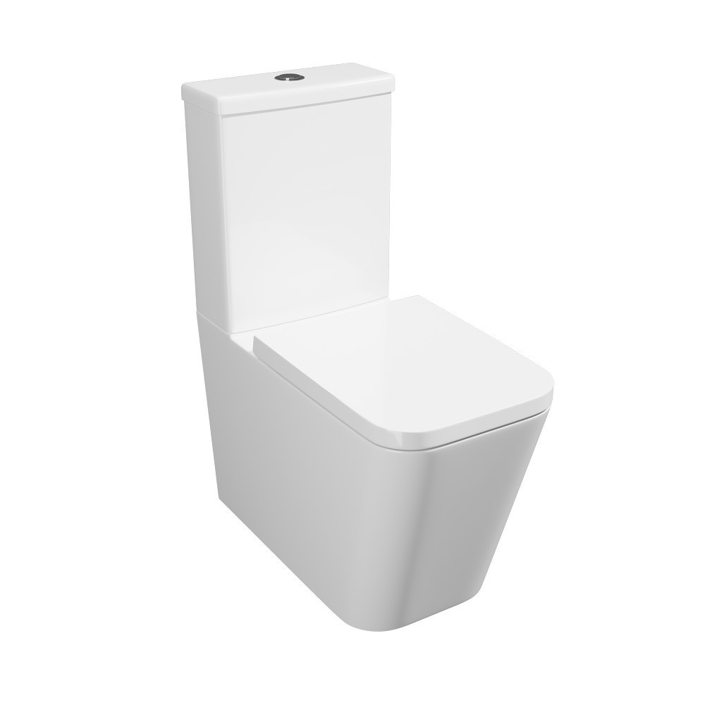 Kartell Genoa Squared Close to Wall WC Pan with Seat and Cistern