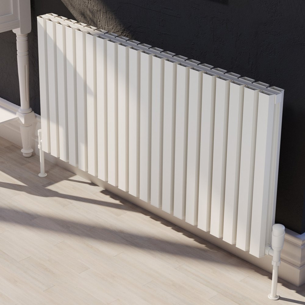 Kartell Hamilton 575 x 1407mm White Horizontal Double Panel Radiator