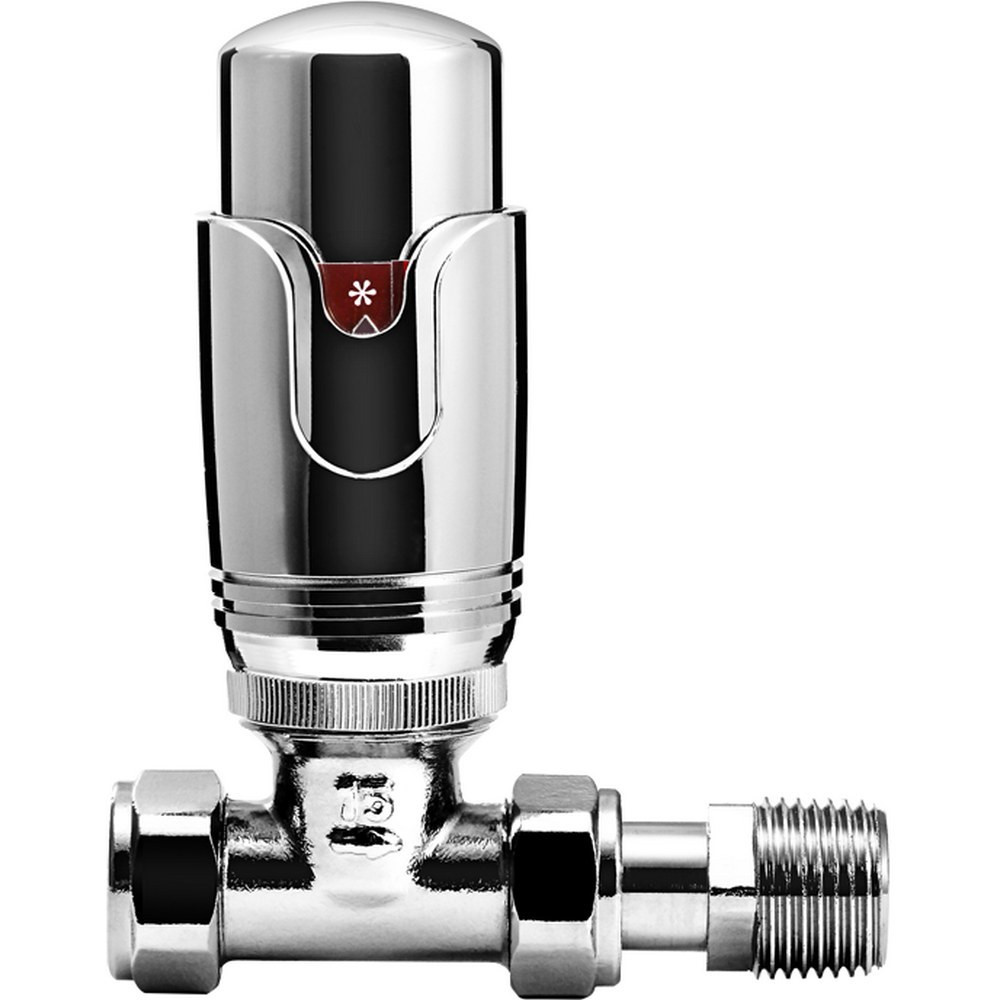 Kartell K-Therm Refined All Chrome Straight 15mm Thermostatic Valve