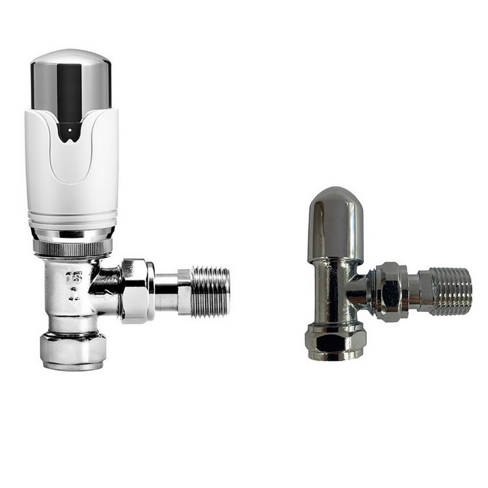Kartell K-Therm Refined Angled Twin Valve Pack & Lockshield