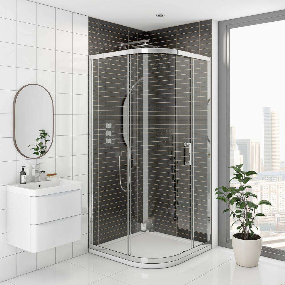Kartell KV8 Single Door 900mm Quadrant Shower Enclosure