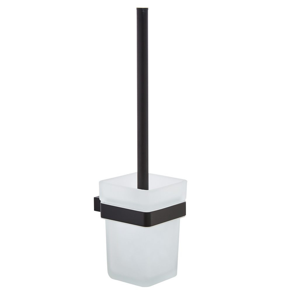 Kartell K Vit Premium Matt Black Toilet Brush Set