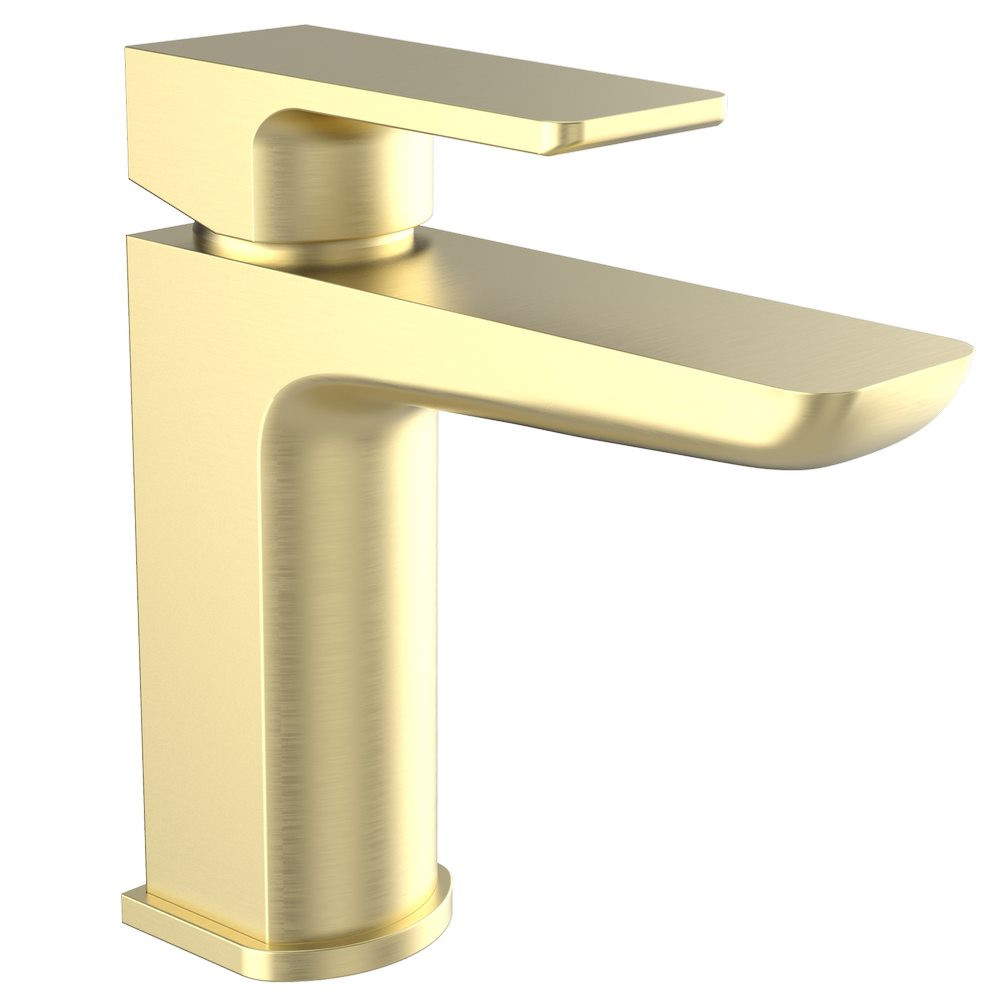 Kartell Kolt Brushed Brass Mono Basin Mixer with Waste