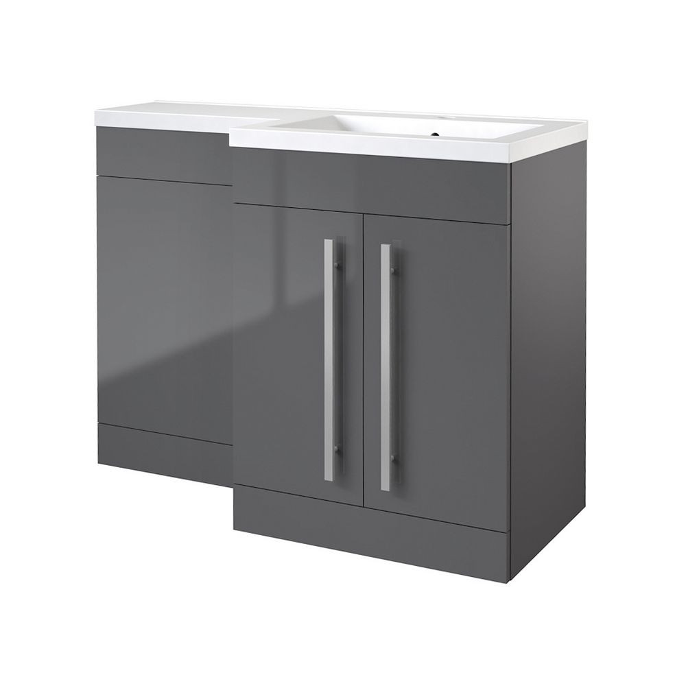 Kartell Matrix 2 Door L Shaped Furniture Pack 1100mm Grey Gloss RH