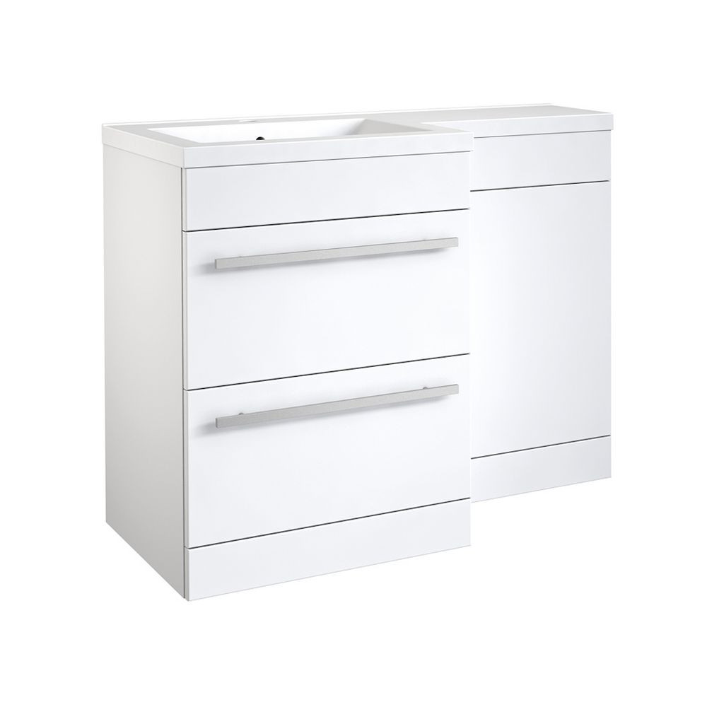 Kartell Matrix 2 Drawer L Shaped Furniture Pack 1100mm White LH