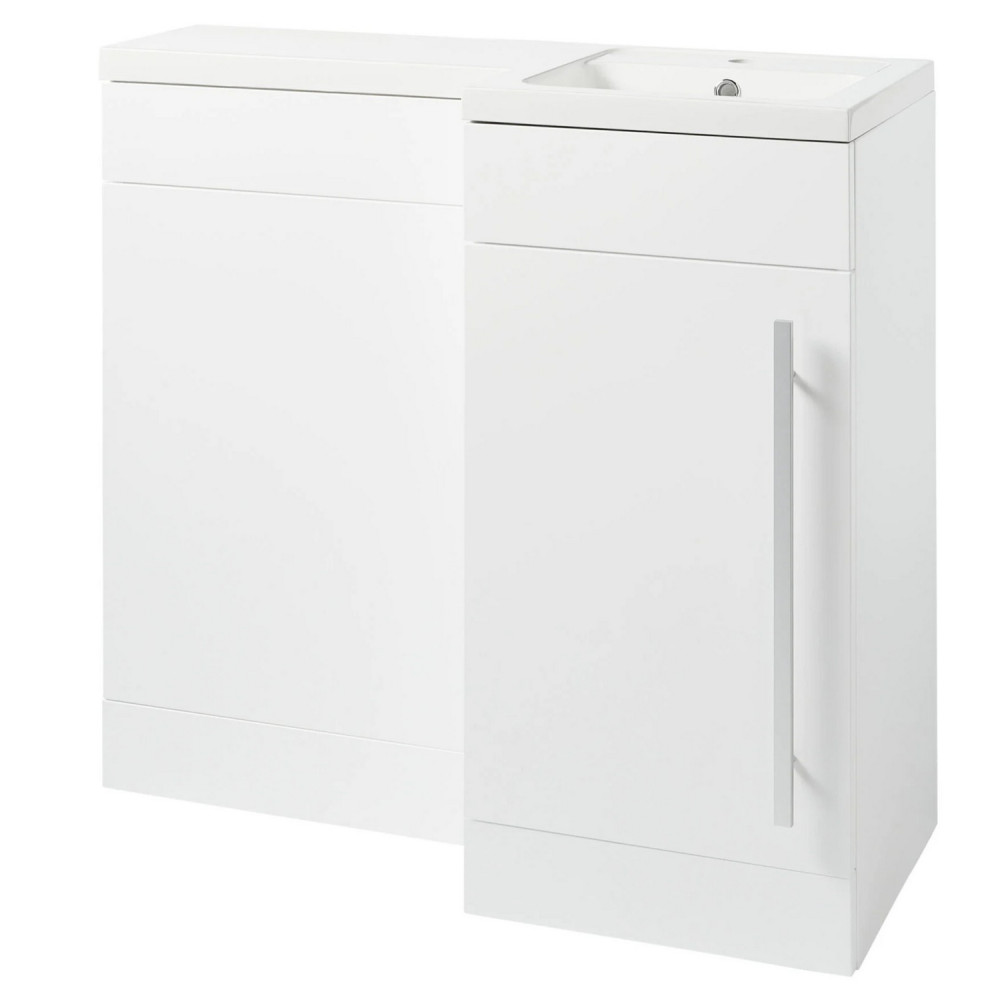 Kartell Matrix 900mm L Shaped Right Hand Furniture Pack in Gloss White