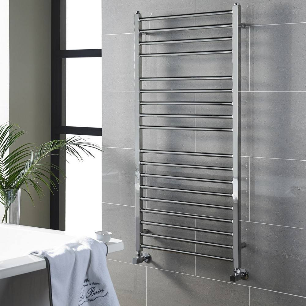 Kartell Metro Straight Polished Stainless Steel Heated Towel Rail 500 x 1200mm