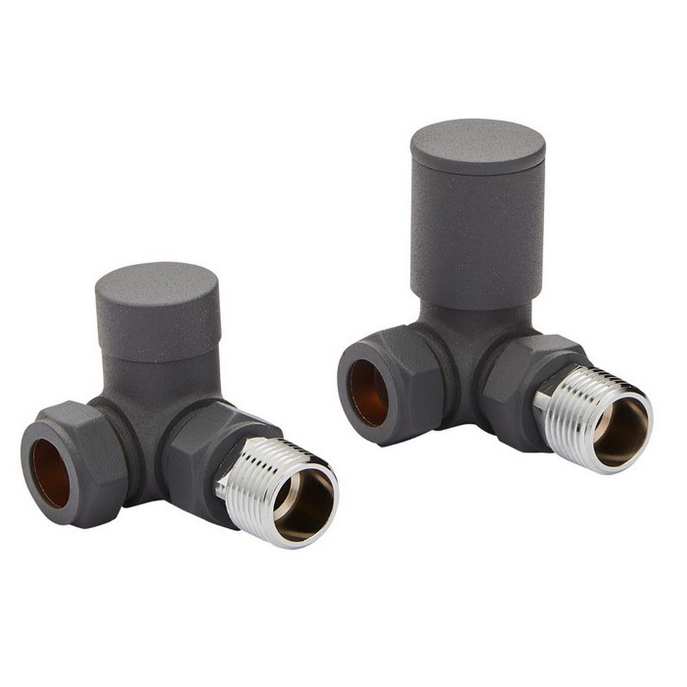 Kartell Modern Corner Anthracite Valves Pair