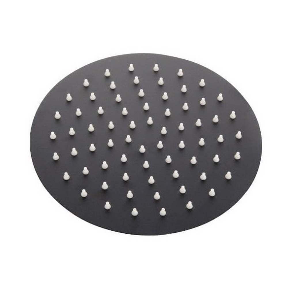 Kartell Nero Round 200mm Drencher Shower Head
