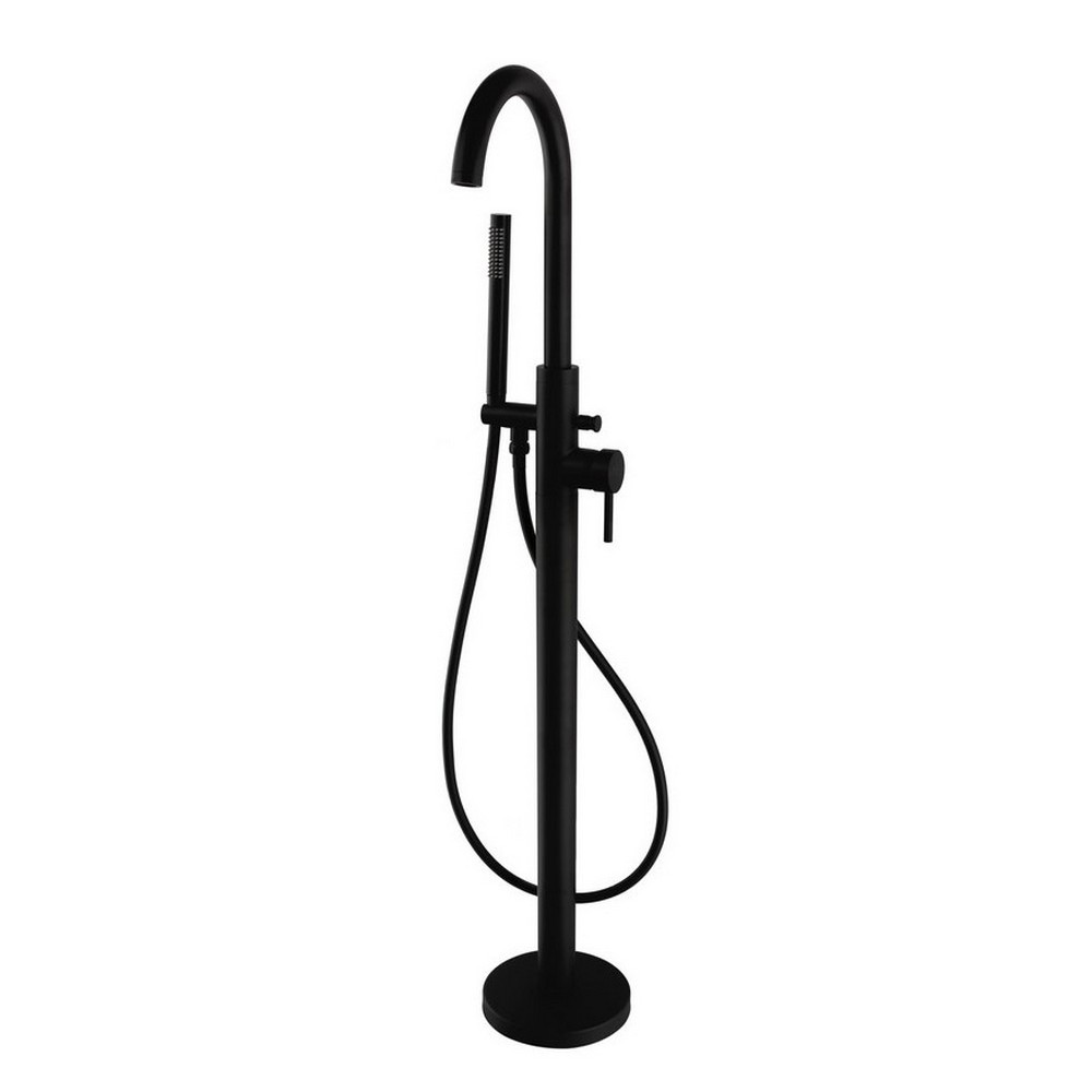 Kartell Nero Round Freestanding Bath Shower Mixer