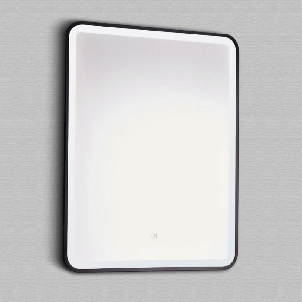 Kartell Nero Square 600 x 800mm LED Black Bathroom Mirror