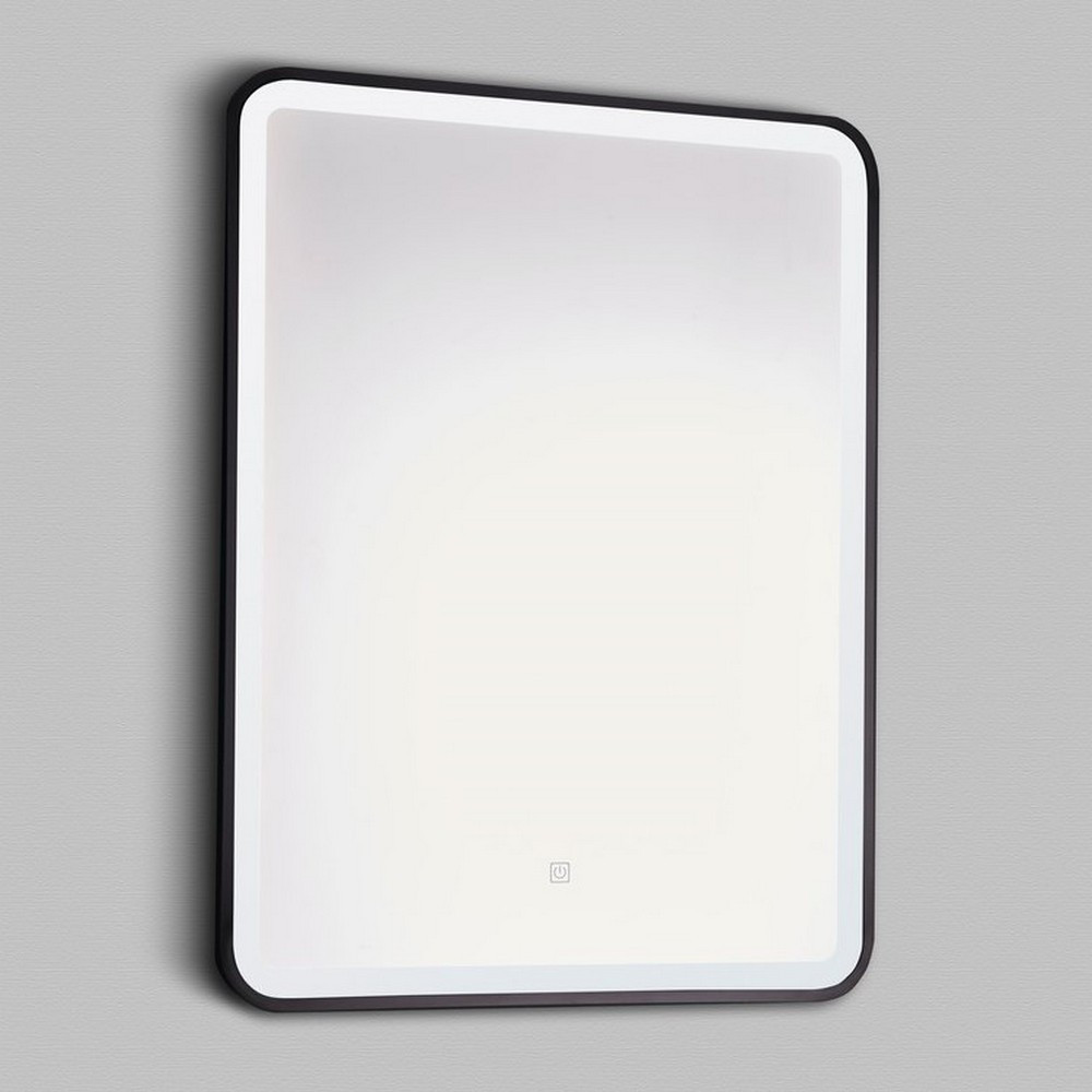 Kartell Nero Square LED 500 x 700mm Matt Black Mirror (1)