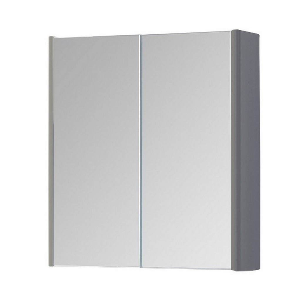 Kartell Options 600mm 2 Door Mirror Cabinet Basalt Grey
