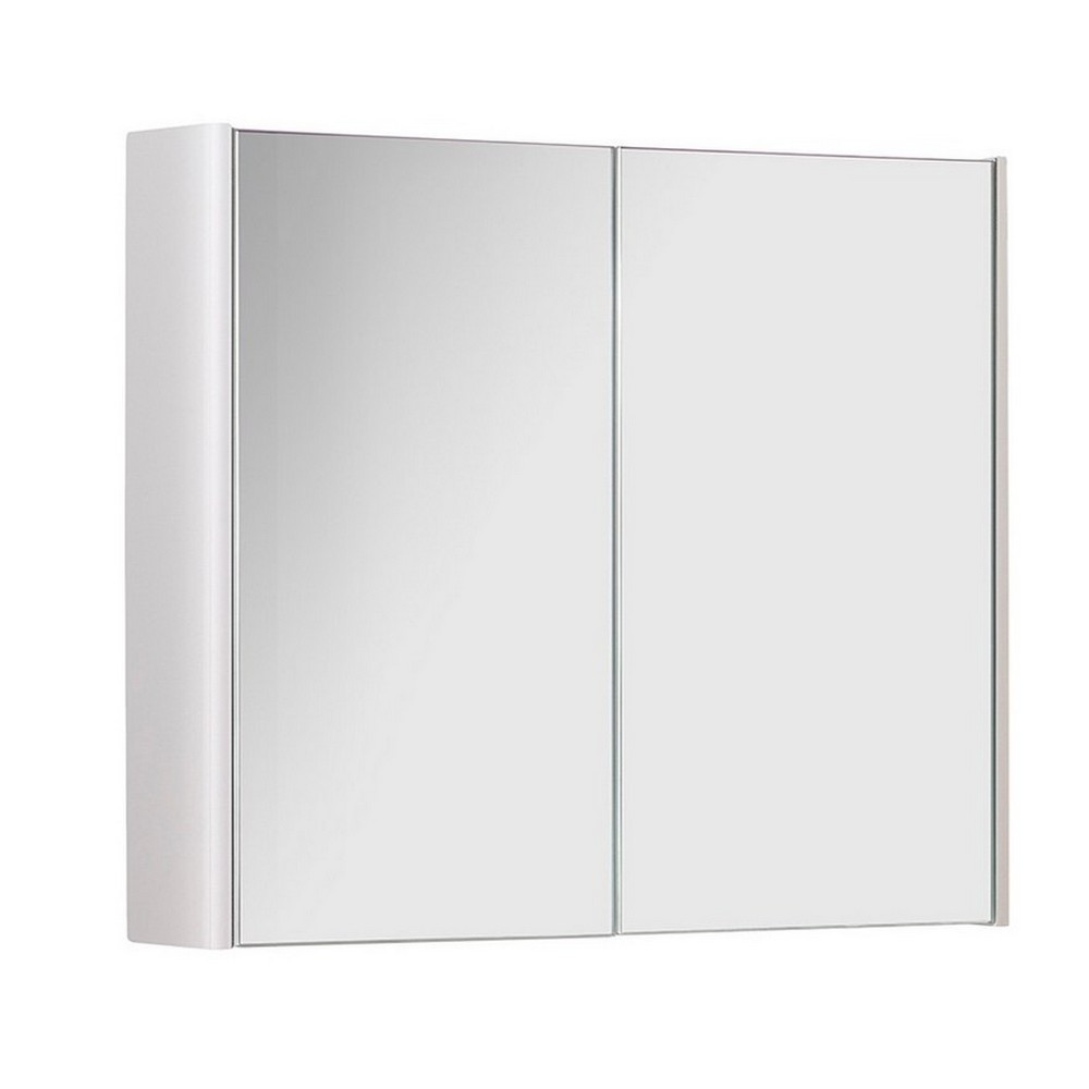 Kartell Options 800mm 2 Door Mirror Cabinet White (1)