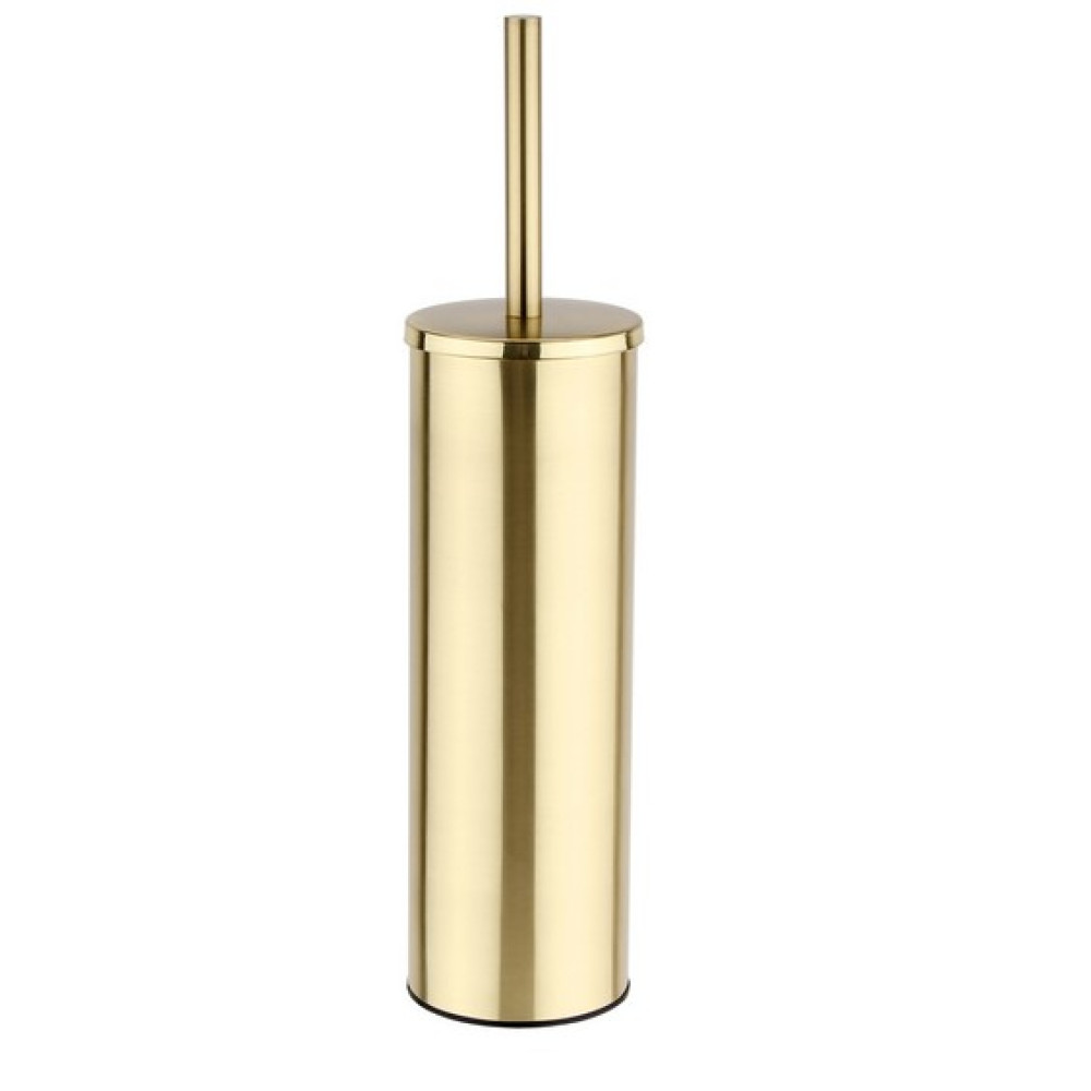 Kartell Ottone Brushed Brass Wall Mounted Toilet Brush and Holder