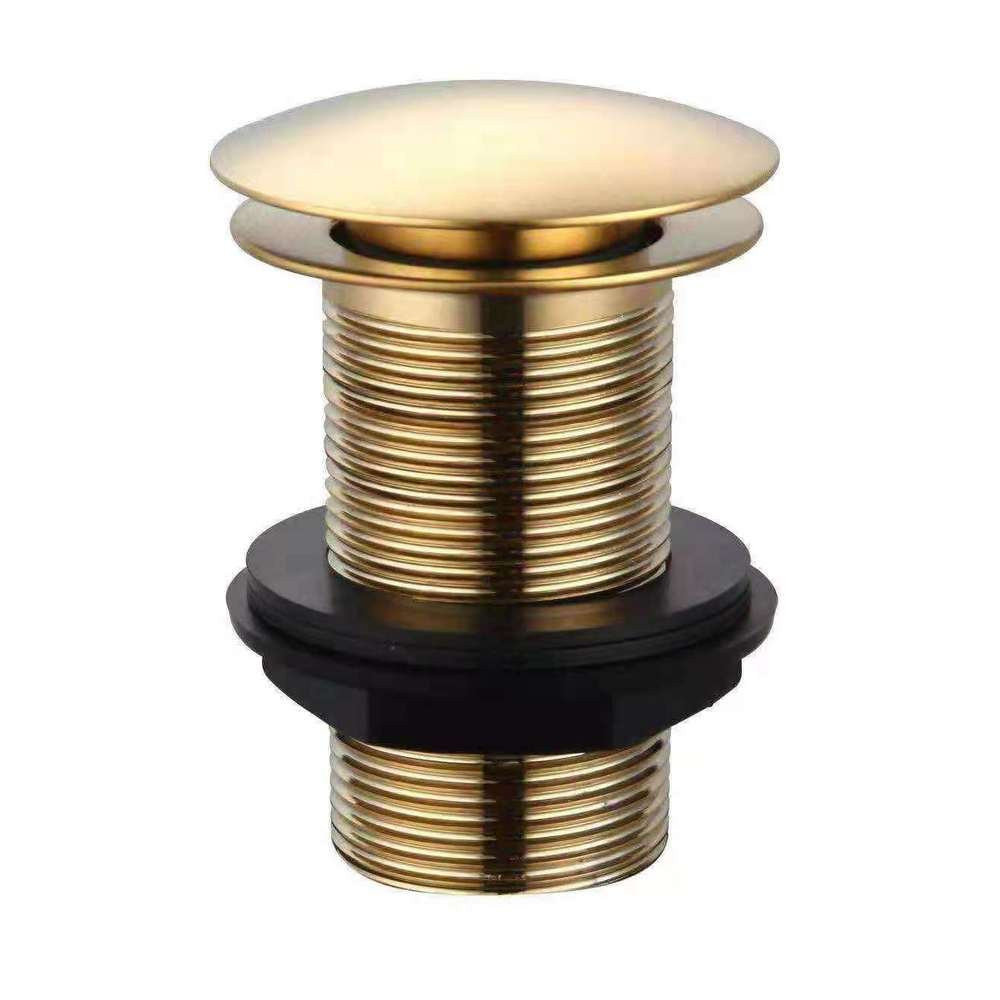 Kartell Ottone Clicker Basin Waste Unslotted Brushed Brass