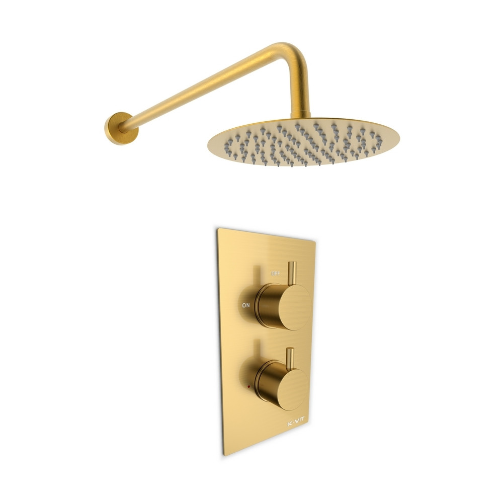 Kartell Ottone Thermostatic Concealed Shower With Fixed Overhead Drencher (1)