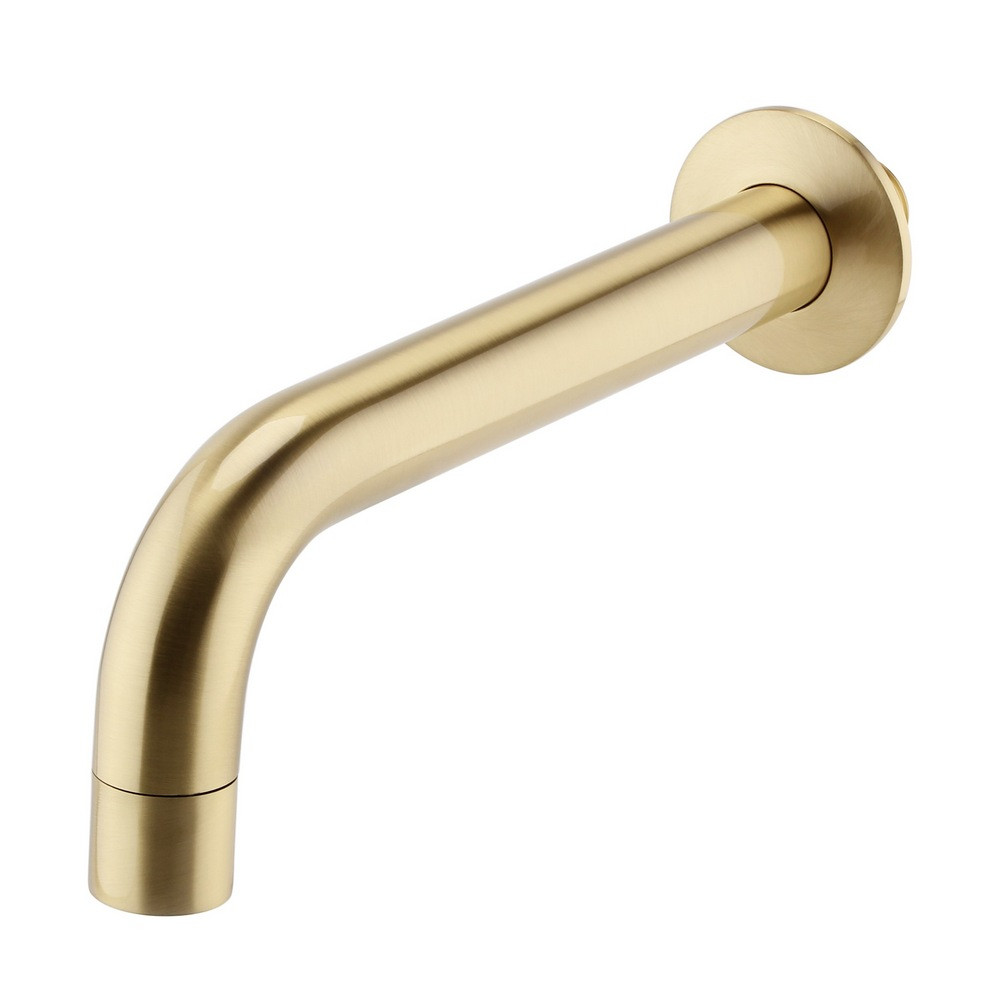 Kartell Ottone Wall Mounted Bath Spout in Brushed Brass