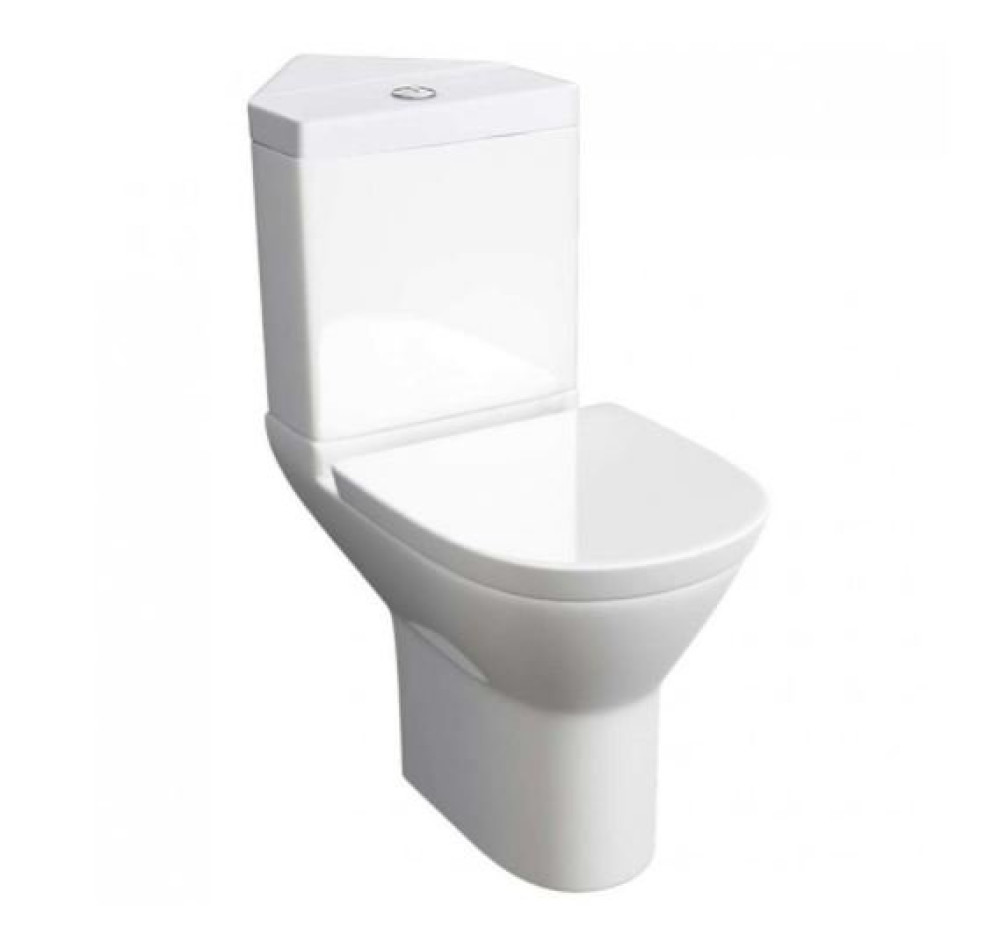 Kartell Project Round C/C WC Pan, Corner Cistern and Soft Close Seat
