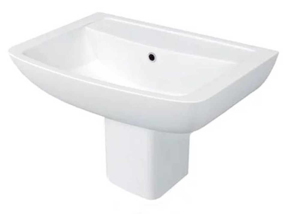Kartell Pure 1TH 550mm Basin & Semi Pedestal
