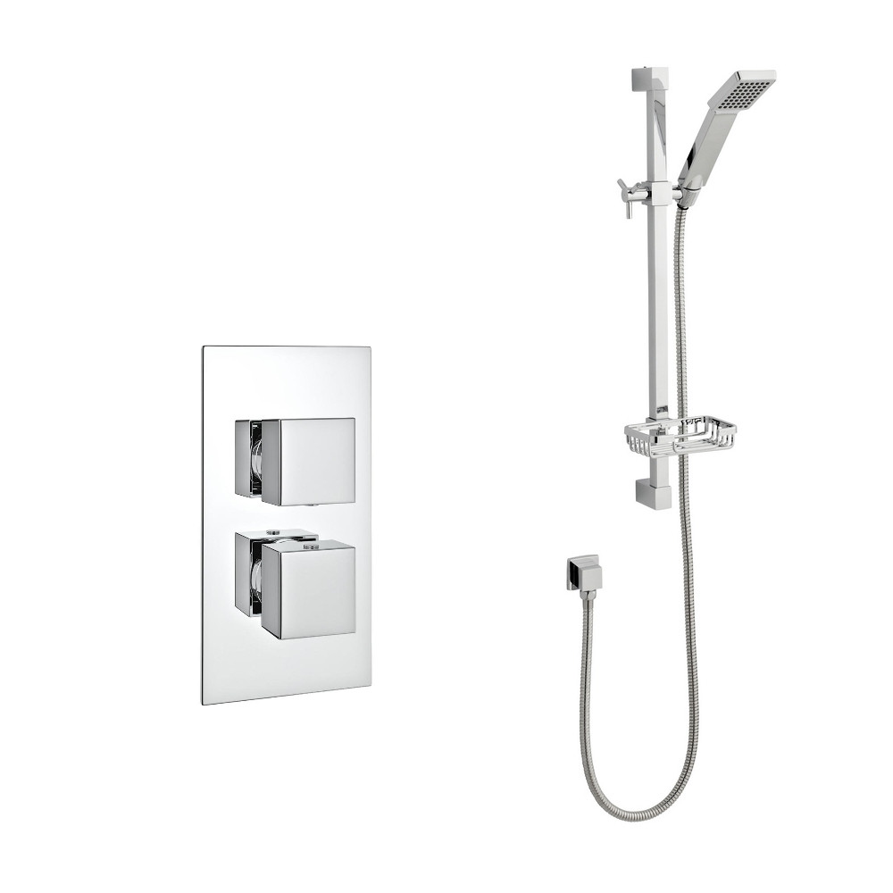Kartell Pure Thermostatic Concealed Shower with Adjustable Slide Rail Kit (1)