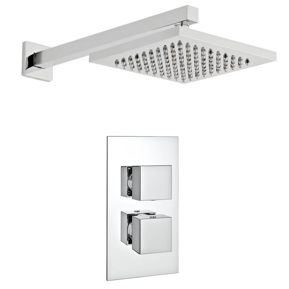 Kartell Pure Thermostatic Concealed Shower with Fixed Overhead Drencher (1)