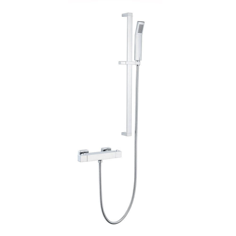 Kartell Pure Thermostatic Exposed Bar Shower with Adjustable Slide Rail Kit
