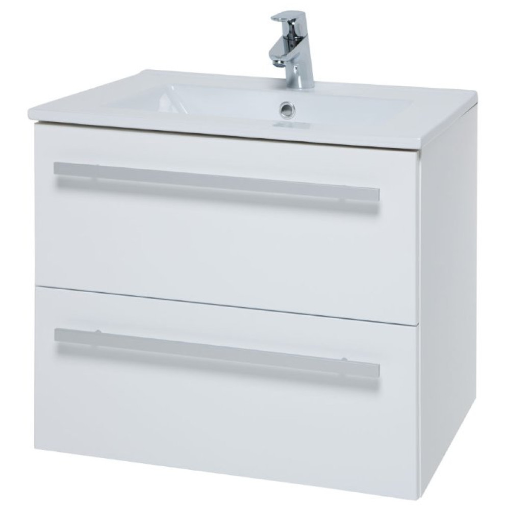 Kartell Purity 600mm Wall Mounted Drawer Unit & Basin - White