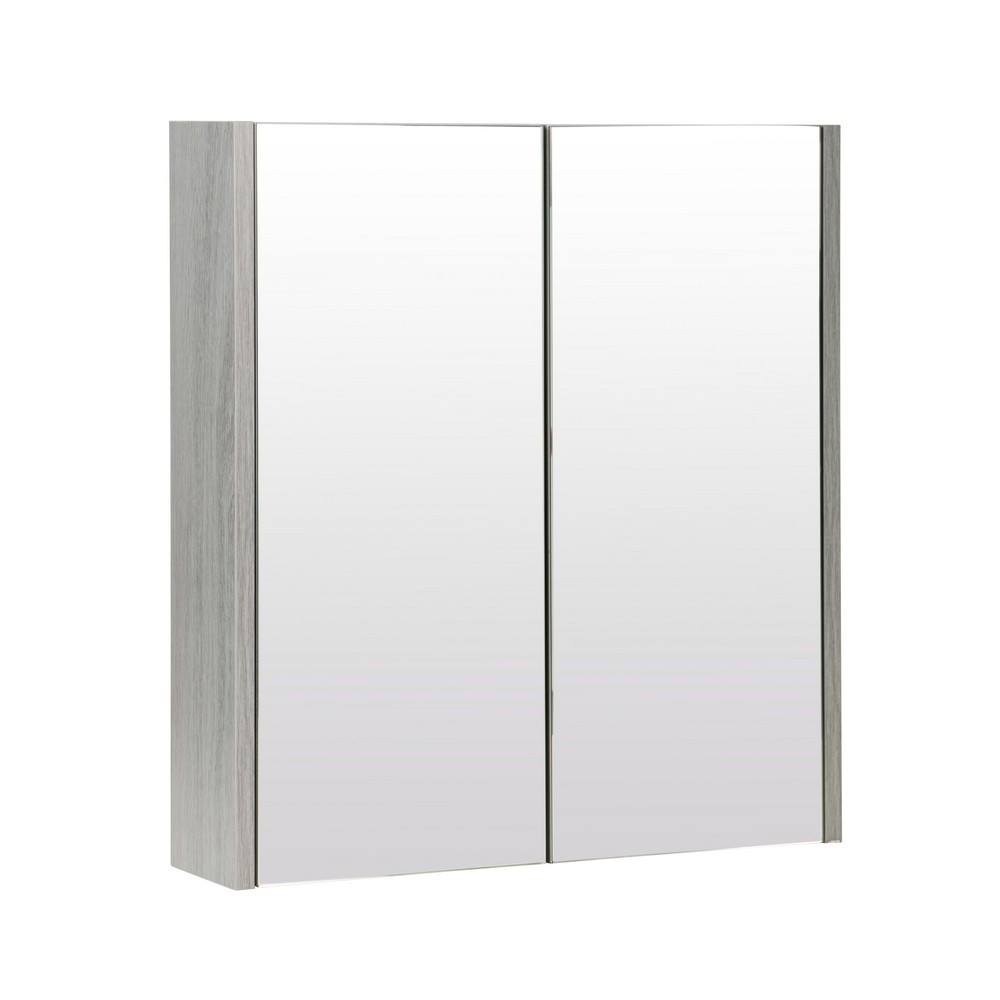 Kartell Purity Silver Oak 600mm Mirror Cabinet (1)