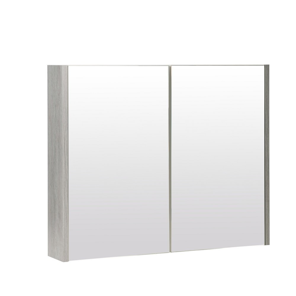 Kartell Purity Silver Oak 800mm Mirror Cabinet (1)