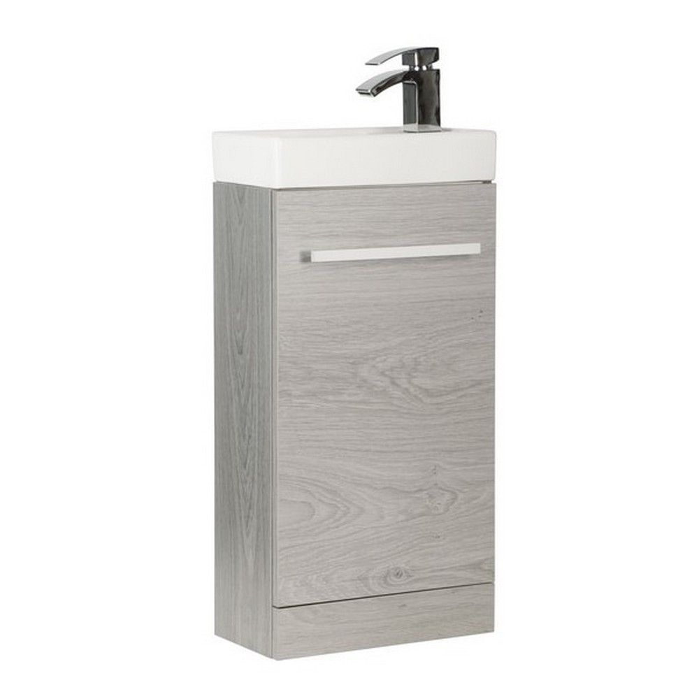 Kartell Purity Silver Oak Cloakroom Vanity Unit with Basin