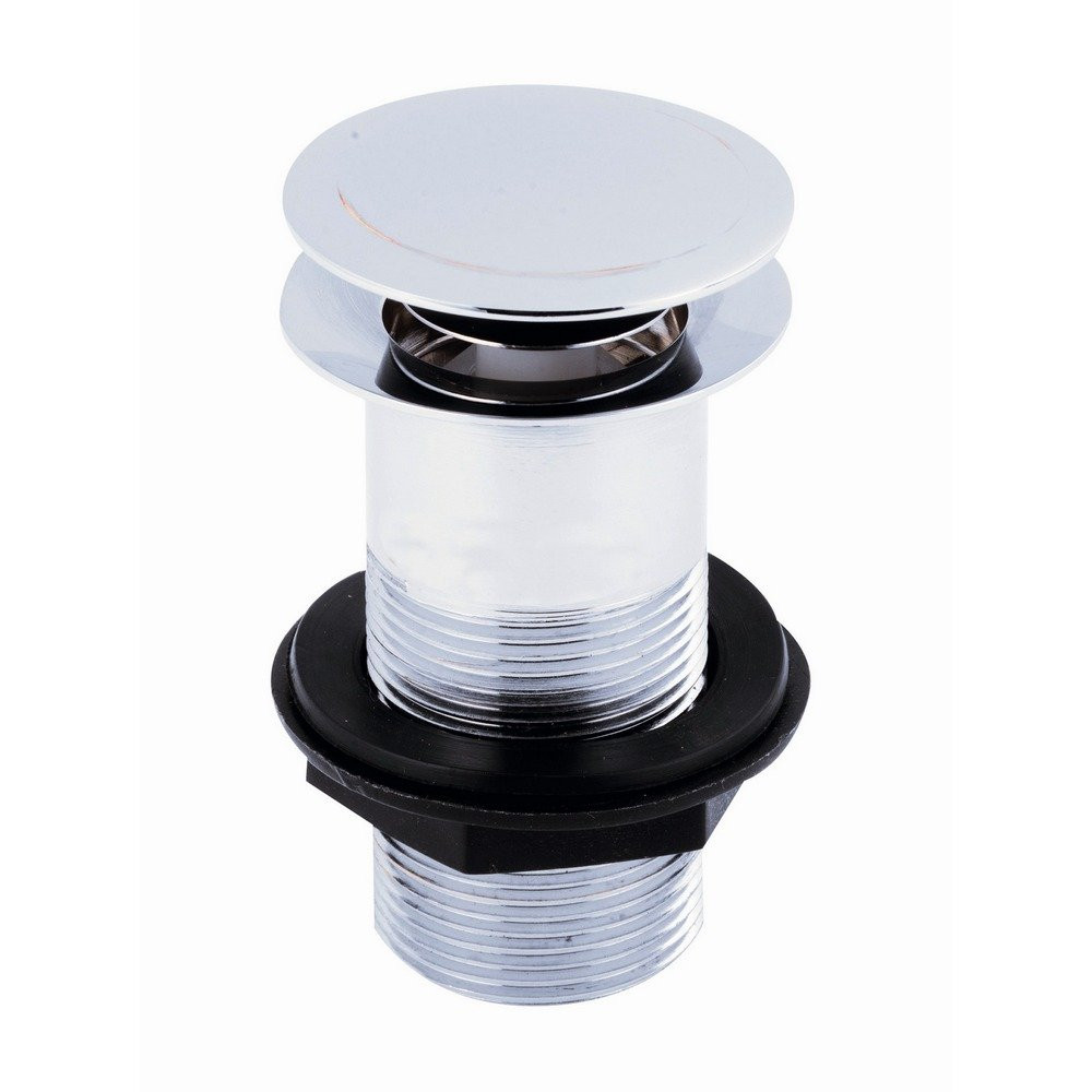 Kartell Push Button Basin Waste CP Unslotted