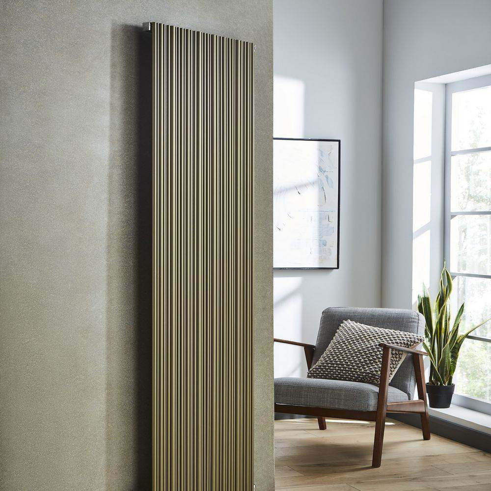 Kartell Quebec 1775 x 599mm Bronze Vertical Single Panel Radiator