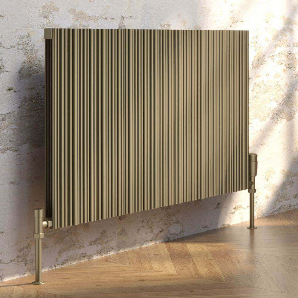 Kartell Quebec 575 x 479mm Bronze Horizontal Double Panel Radiator