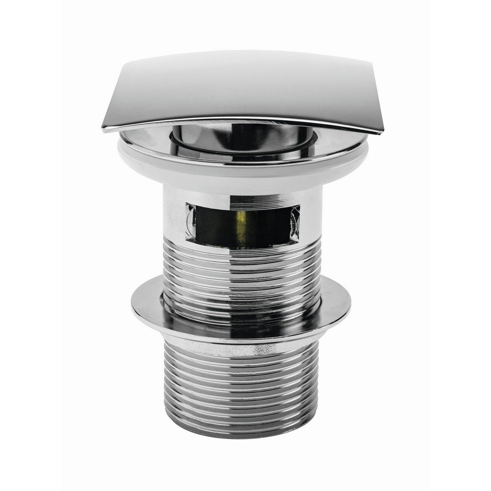 Kartell Squared Push Button Basin Waste CP Slotted