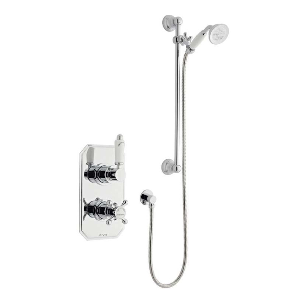 Kartell Viktory Thermostatic Concealed Shower with Adjustable Slide Rail Kit (1)