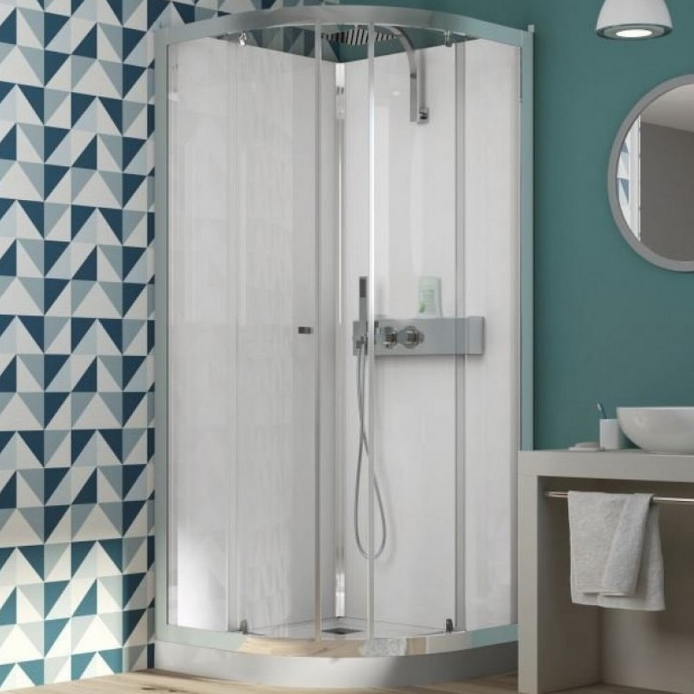 Kinedo Eden Quadrant Sliding Door Shower Cubicle 800 x 800mm (1)