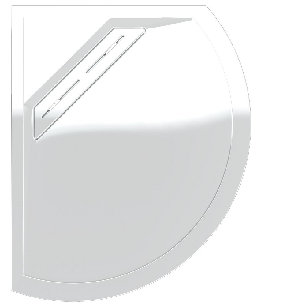 Kudos Connect 2 Left Hand Offset Curved Slip Resistant Shower Tray 1200 x 900mm