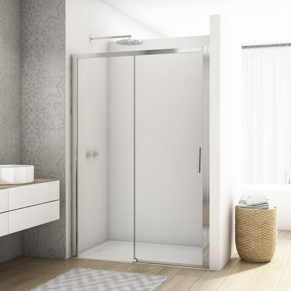 Kudos Divera 1200mm Sliding Shower Door in Chrome