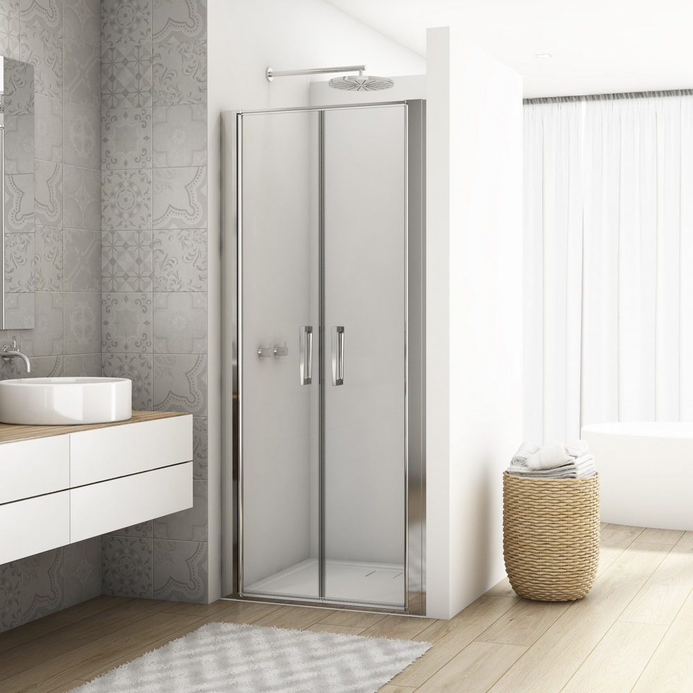 Kudos Divera 900mm Bifold Shower Door In Chrome Enclosures kudos-divera-900mm-bifold-shower-door-in-chrome-enclosures