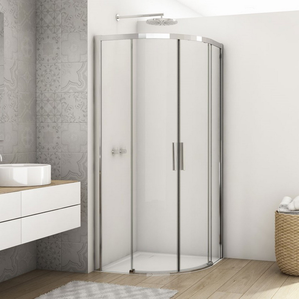 Kudos Divera 800 x 800mm Quadrant Shower Enclosure in Chrome