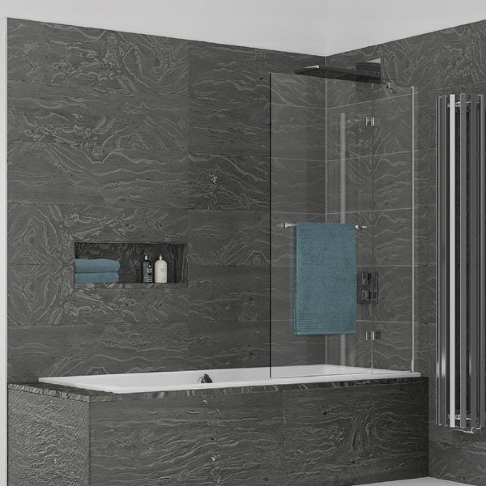 Kudos Inspire 2 Panel Out-Swing Bath Screen 1500 x 950mm RH - 8mm Glass