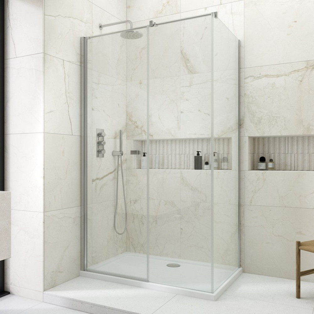 Kudos Siona 1200mm Pivot Corner Shower Door in Chrome