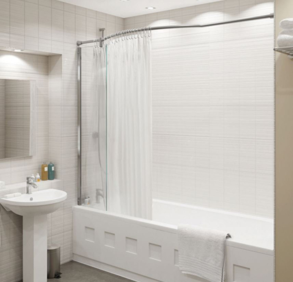 Kudos inspire Over-Bath Shower Panel & Recess Rail