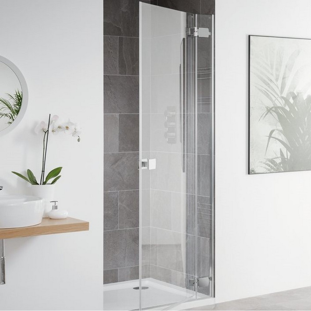 Lakes Barbados 1000mm Frameless Hinged Shower Door & Panel