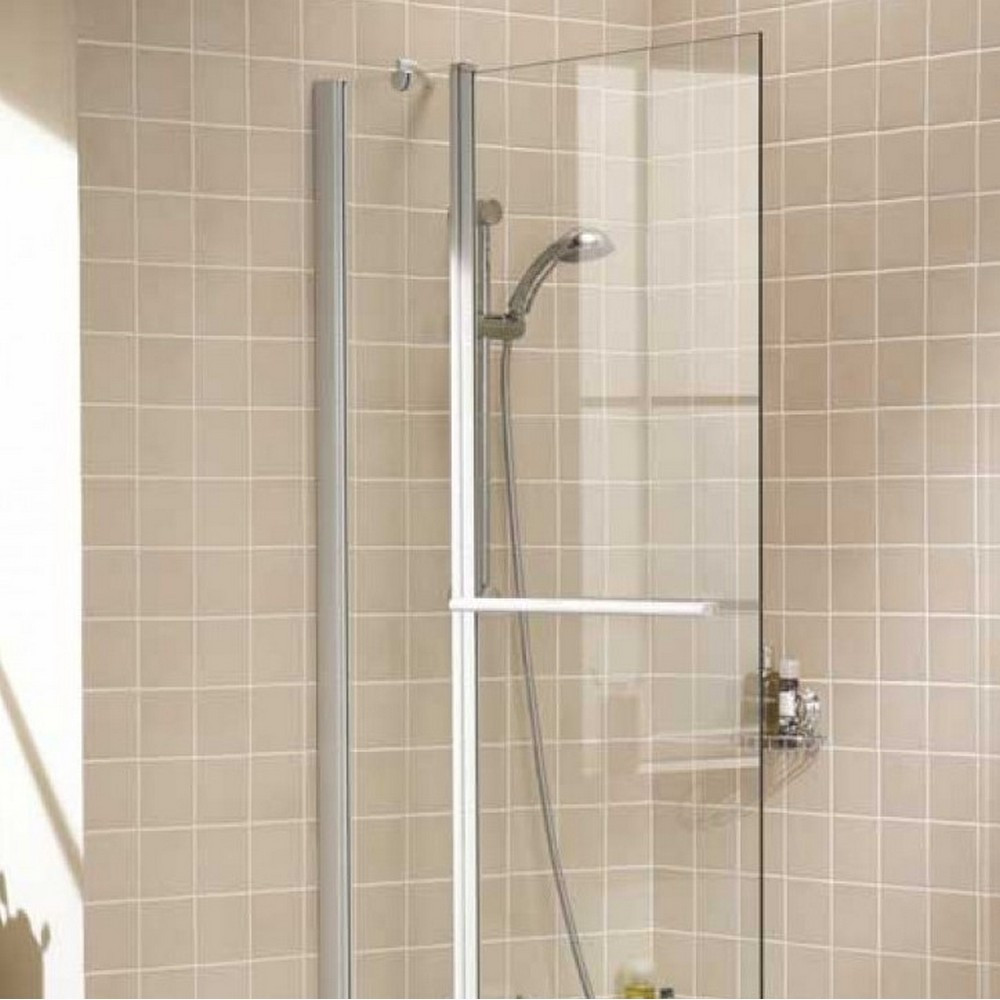 Lakes Bathrooms 944mm Double Square Shower Screen & Towel Rail