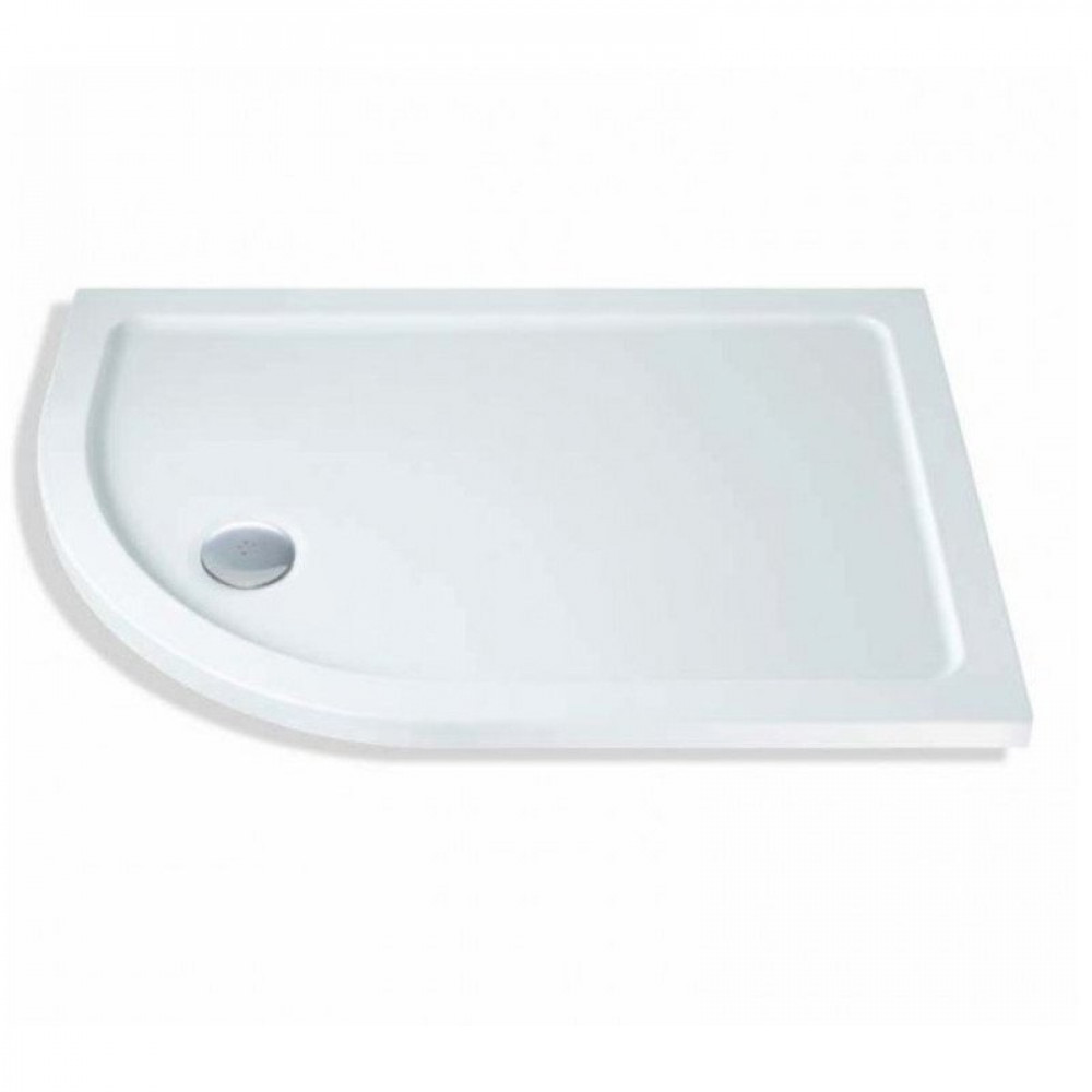 Lakes Low Profile 1000 x 800mm Offset Quadrant Shower Tray & Fast Flow Waste Left Hand (1)