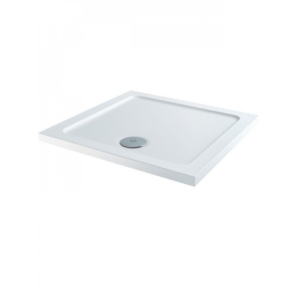 Lakes Low Profile 700mm Square Shower Tray & Fast Flow Waste